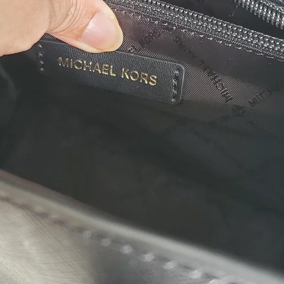 Michael Kors Black Saffiano Leather Satchel Bag NWT - Picture 10 of 14